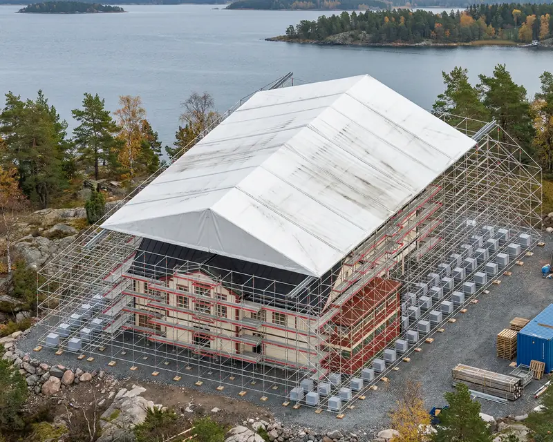 JUF scaffolding project with TRS system: real render